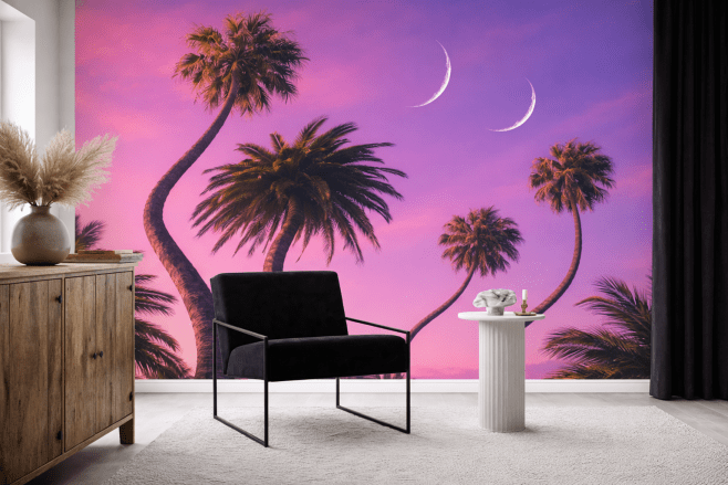 Curved Palms Mural
