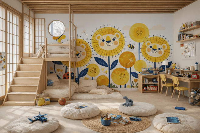 Cheerful Gerbera Mural