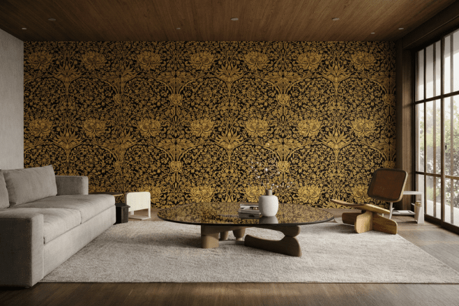 William Morris Golden Embroidery Pattern