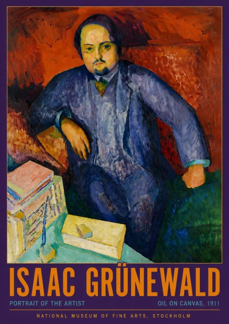 Isaac Grünewald Portrait of the Artist No4 - Poster