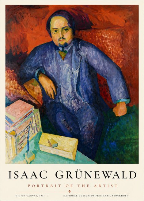Isaac Grünewald Portrait of the Artist No6 - Poster