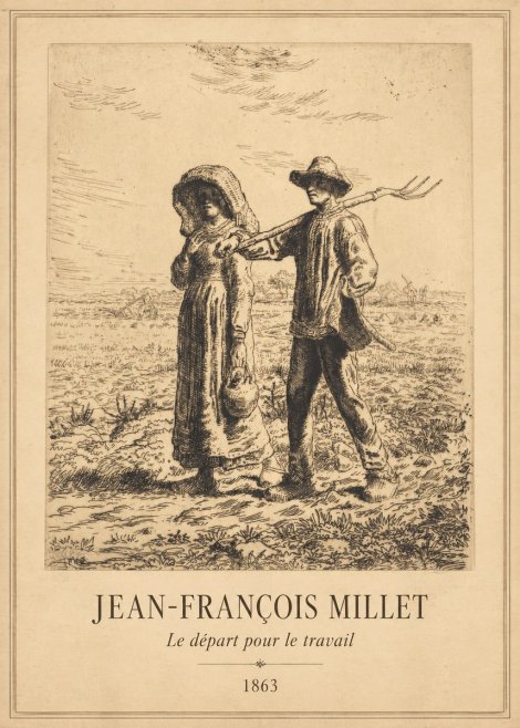 Jean-François Millet Le Départ Pour Le Travail I No1 - Poster