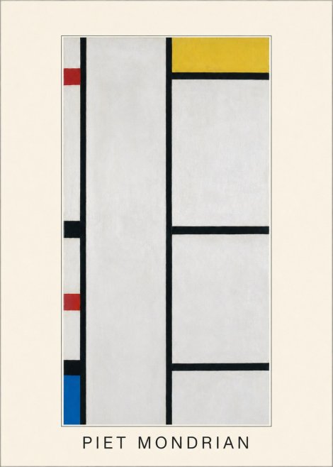 Piet Mondrian Composition with Red, Yellow, and Blue No3 - Poster