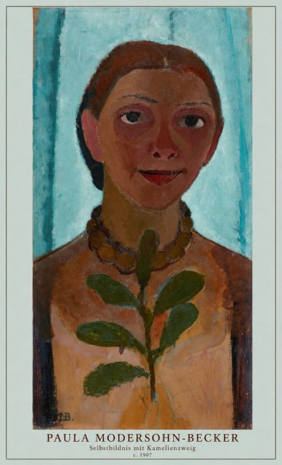 Paula Modersohn-Becker Selbstbildnis Mit Kamelienzweig No5 - Poster