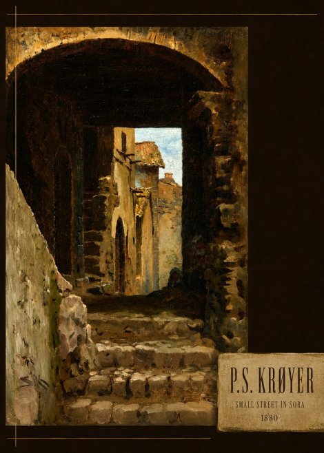 P.S. Krøyer Archway in an Italian Street No4 - Poster