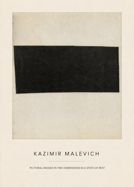 Kazimir Malevich Pictorial Masses in Two Dimensions in a State of Rest No4 - Poster