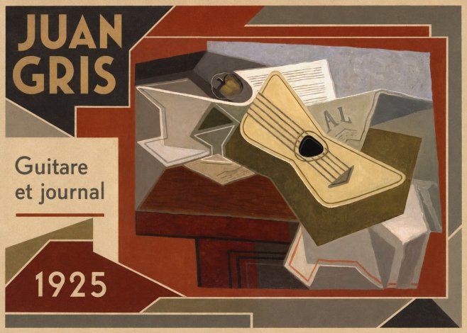 Juan Gris Guitare Et Journal No1 - Poster