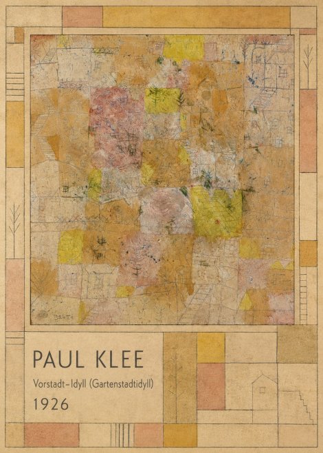 Paul Klee Vorstadt-idyll (Gartenstadtidyll) No4 - Poster