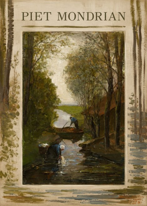 Piet Mondrian Washday on the Canal No2 - Poster