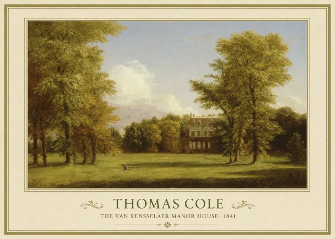 Thomas Cole The Van Rensselaer Manor House - 1841 No1 - Poster