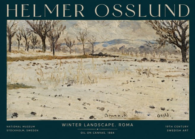 Helmer Osslund Winter Landscape. Roma No3 - Poster