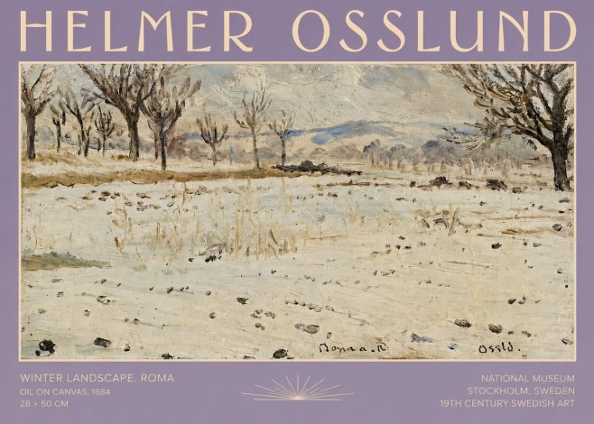 Helmer Osslund Winter Landscape. Roma No5 - Poster