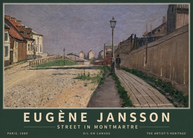 Eugène Jansson Street in Montmartre, 1889 No3 - Poster