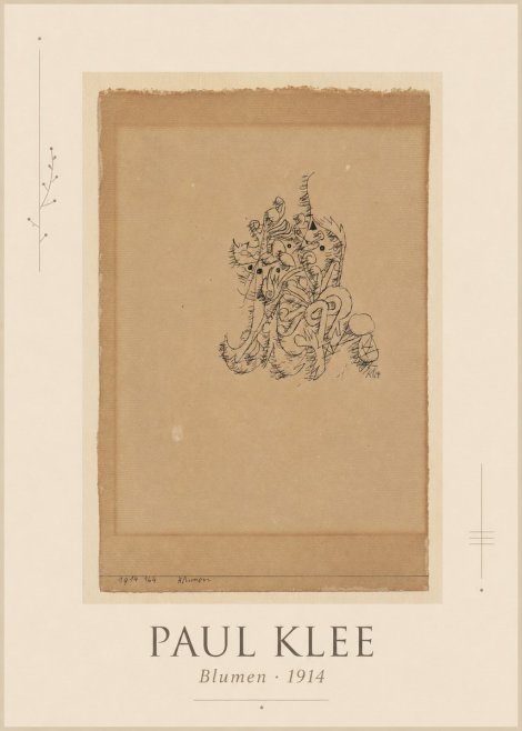 Paul Klee Blumen I No1 - Poster