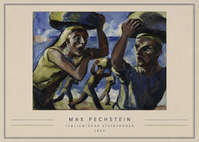Max Pechstein Italienische Steinträger No3 - Poster