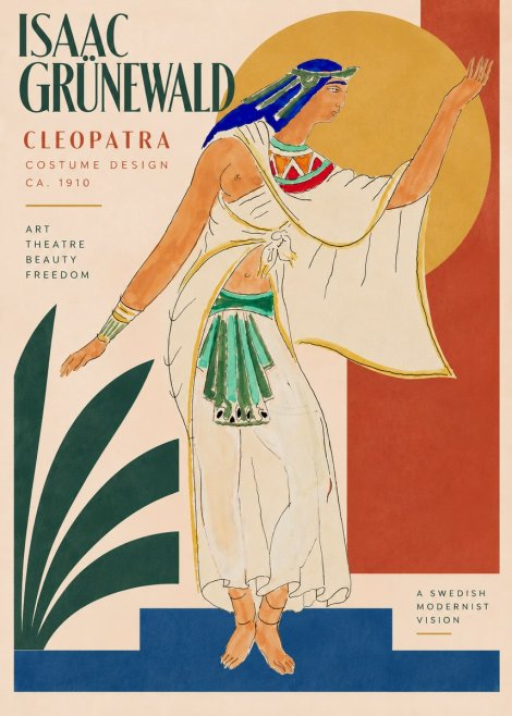 Isaac Grünewald Cleopatra - Costume Design No4 - Poster