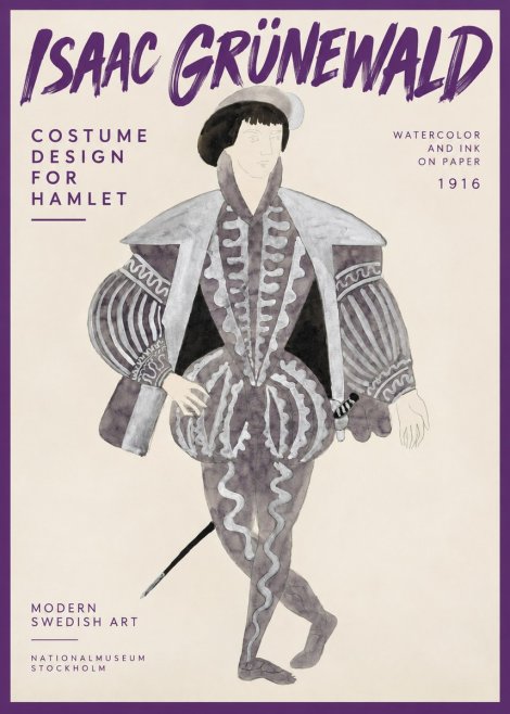 Isaac Grünewald Costume Design for Hamlet No2 - Poster