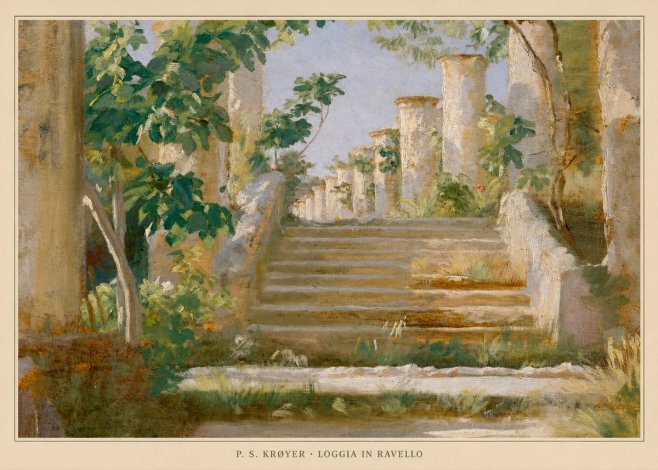 P.S. Krøyer Loggia in Ravello No5 - Poster