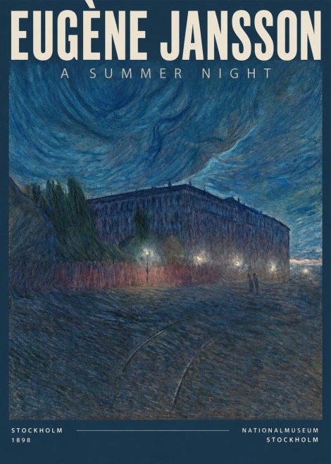 Eugène Jansson Night Effect No3 - Poster