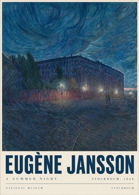 Eugène Jansson Night Effect No6 - Poster