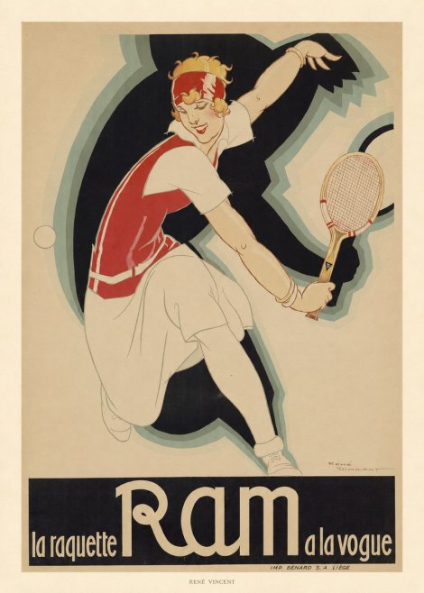 René Vincent Ram La Raquette À La Vogue No6 - Poster