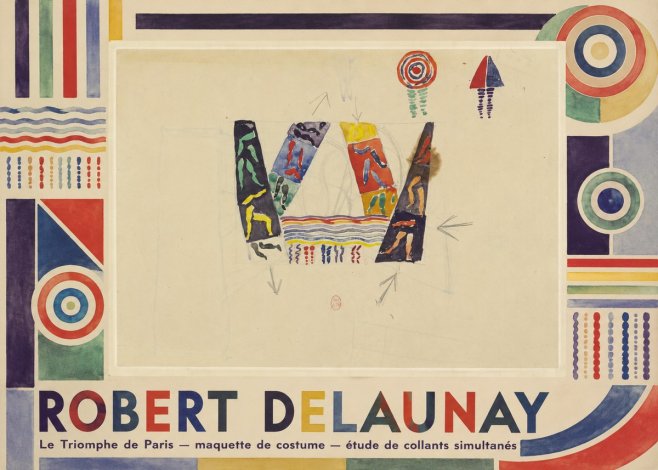 Robert Delaunay Le Triomphe De Paris — Maquette De Costume — Étude De Collants Simultanés No1 - Poster