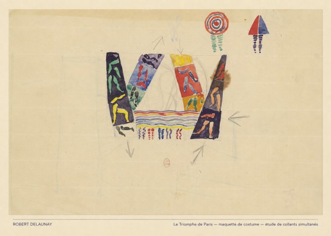 Robert Delaunay Le Triomphe De Paris — Maquette De Costume — Étude De Collants Simultanés No5 - Poster