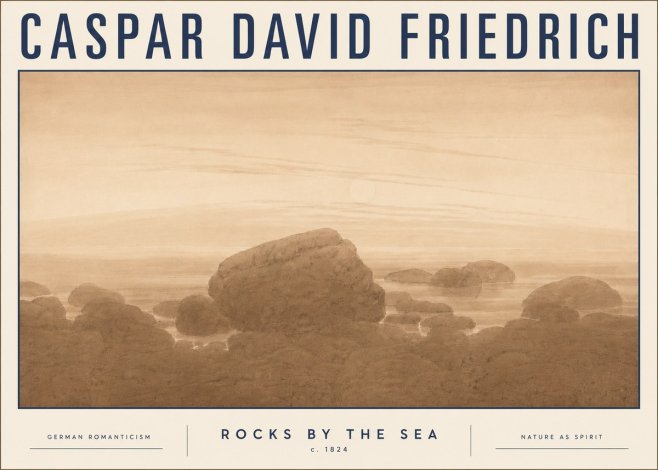 Caspar David Friedrich Rocks by the Sea No5 - Poster