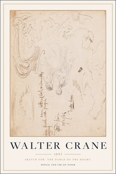 Walter Crane Sketch for 'the Dance of the Hours' No3 - Poster