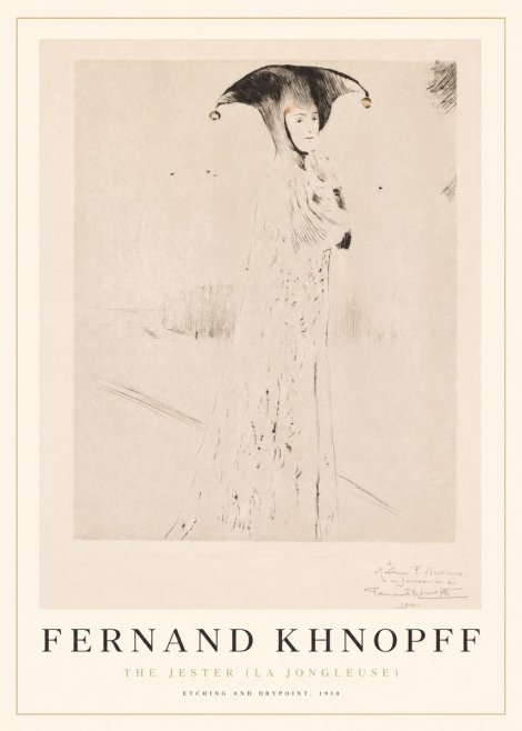 Fernand Khnopff The Jester (La Jongleuse) No1 - Poster
