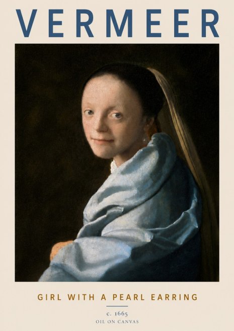 Vermeer Girl with a Pearl Earring I No4 - Poster