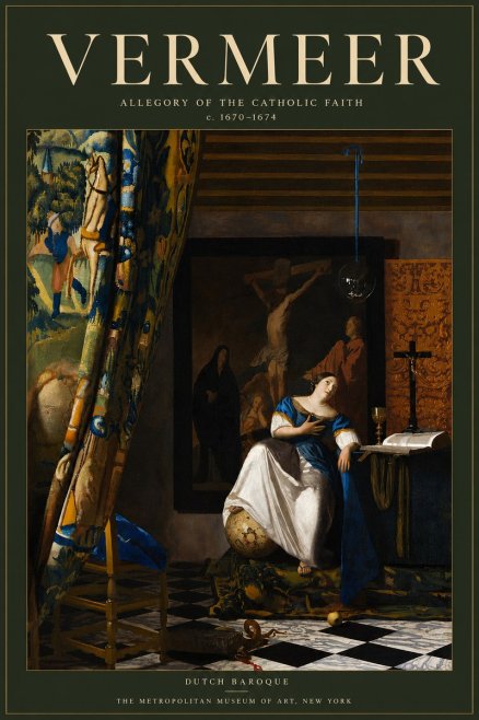 Vermeer Allegory of the Catholic Faith No6 - Poster