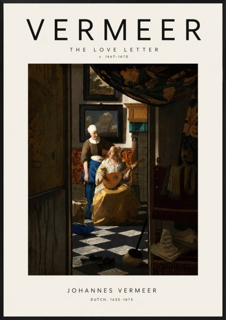 Vermeer The Love Letter No3 - Poster