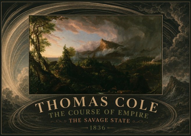 Thomas Cole The Course of Empire: the Savage State I No4 - Poster