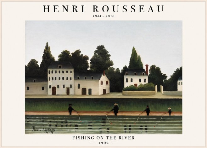 Rousseau Fishing on the River No1 - Poster