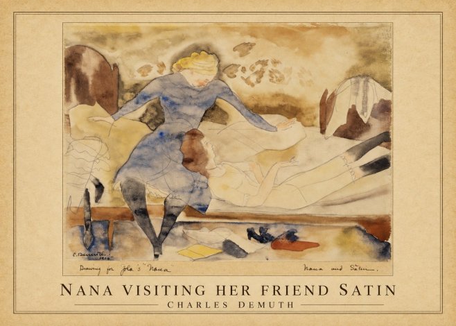 Charles Demuth Nana Visiting Her Friend Satin No1 - Poster