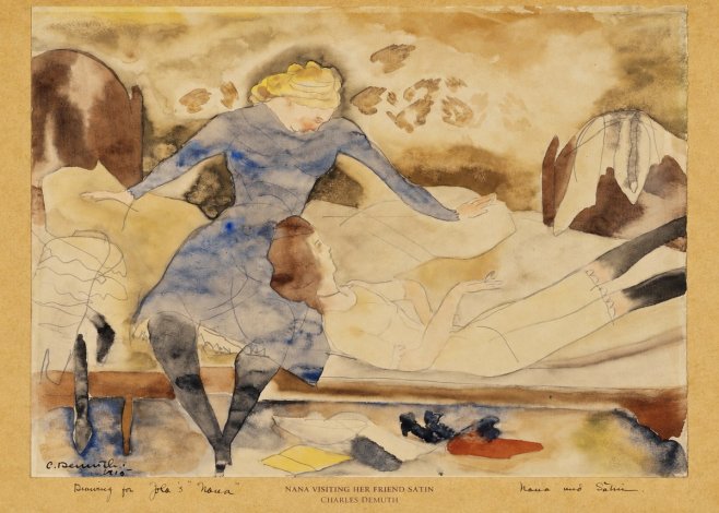Charles Demuth Nana Visiting Her Friend Satin No6 - Poster