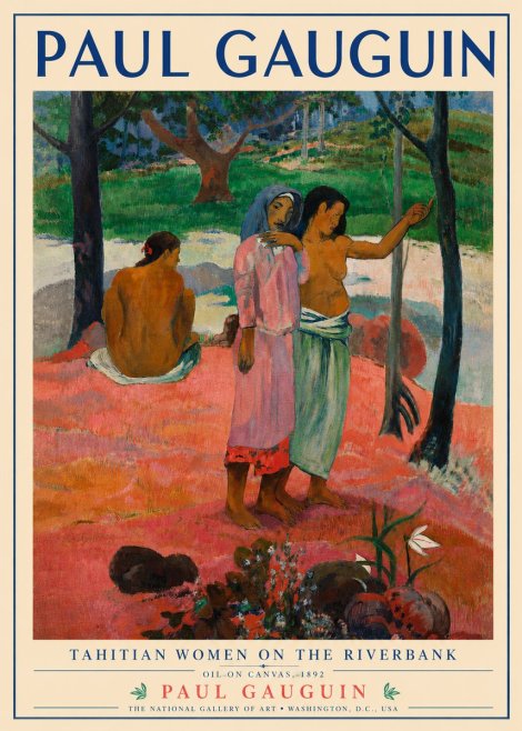 Paul Gauguin Tahitian Women on the Riverbank No4 - Poster