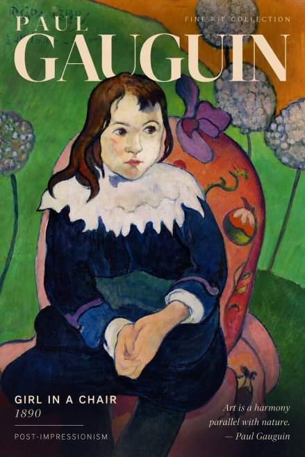 Paul Gauguin Girl in a Chair No4 - Poster