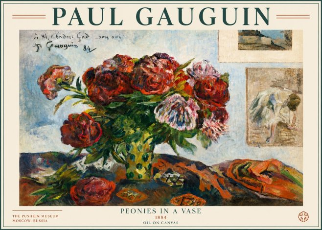 Paul Gauguin Peonies in a Vase No3 - Poster