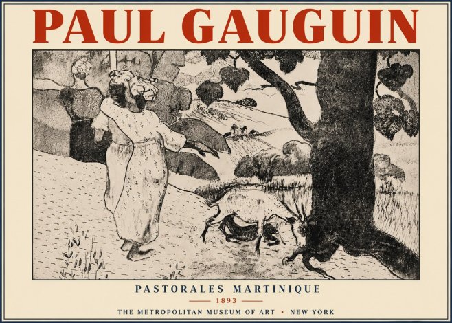 Paul Gauguin Pastorales Martinique No5 - Poster