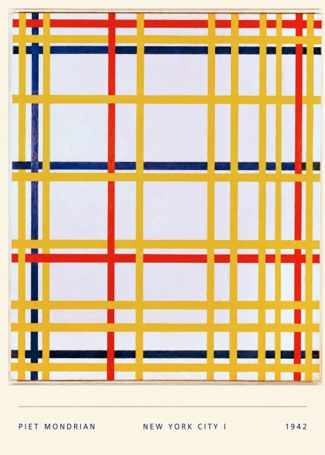 Piet Mondrian New York City I No5 - Poster