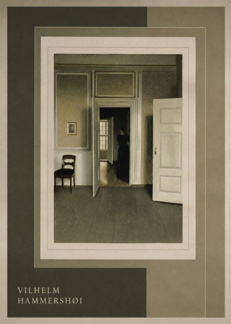 Vilhelm Hammershøi Interior with a Woman Seen from the Back No4 - Poster