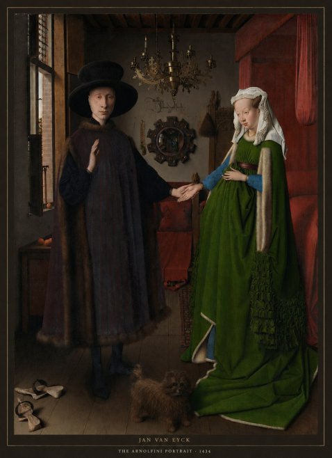 Jan van Eyck The Arnolfini Portrait I No6 - Poster