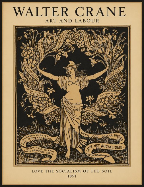 Walter Crane Art and Labour No1 - Poster