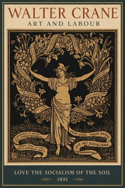 Walter Crane Art and Labour No2 - Poster