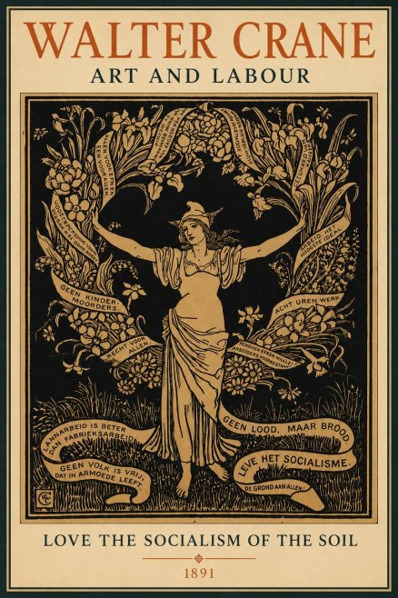 Walter Crane Art and Labour No4 - Poster