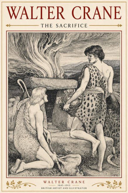 Walter Crane The Sacrifice No3 - Poster