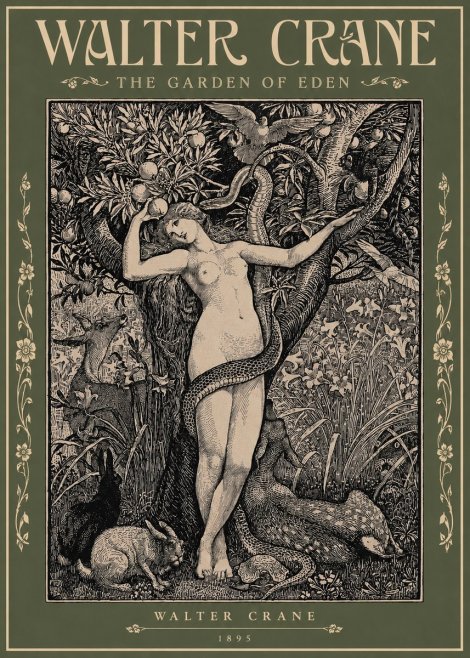 Walter Crane The Garden of Eden No2 - Poster