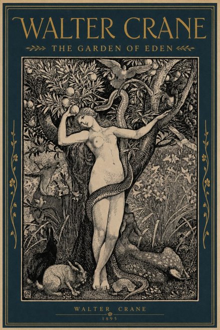 Walter Crane The Garden of Eden No4 - Poster